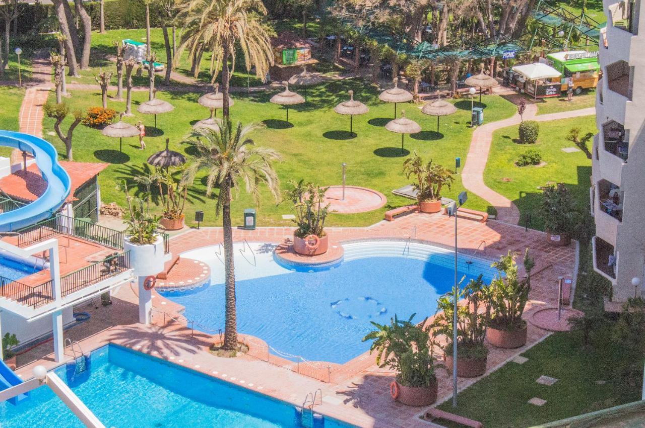 Benal Beach Suite Ii, Estudio Con Parque Acuatico Y Vistas Al Mar. 베날마데나코스타 외부 사진