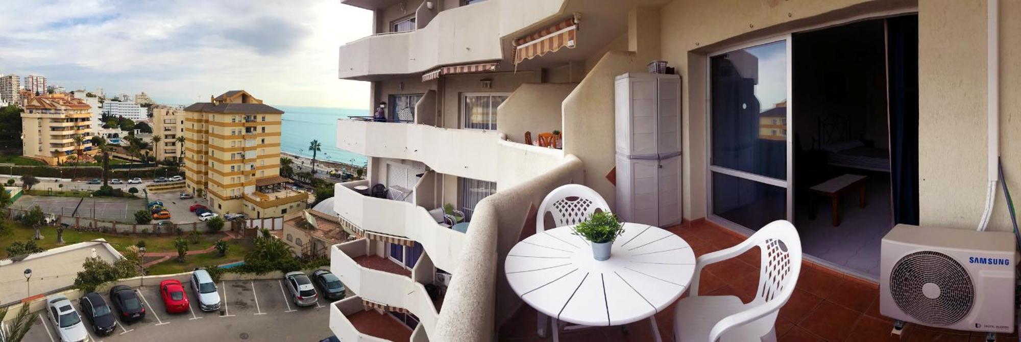 Benal Beach Suite Ii, Estudio Con Parque Acuatico Y Vistas Al Mar. 베날마데나코스타 외부 사진