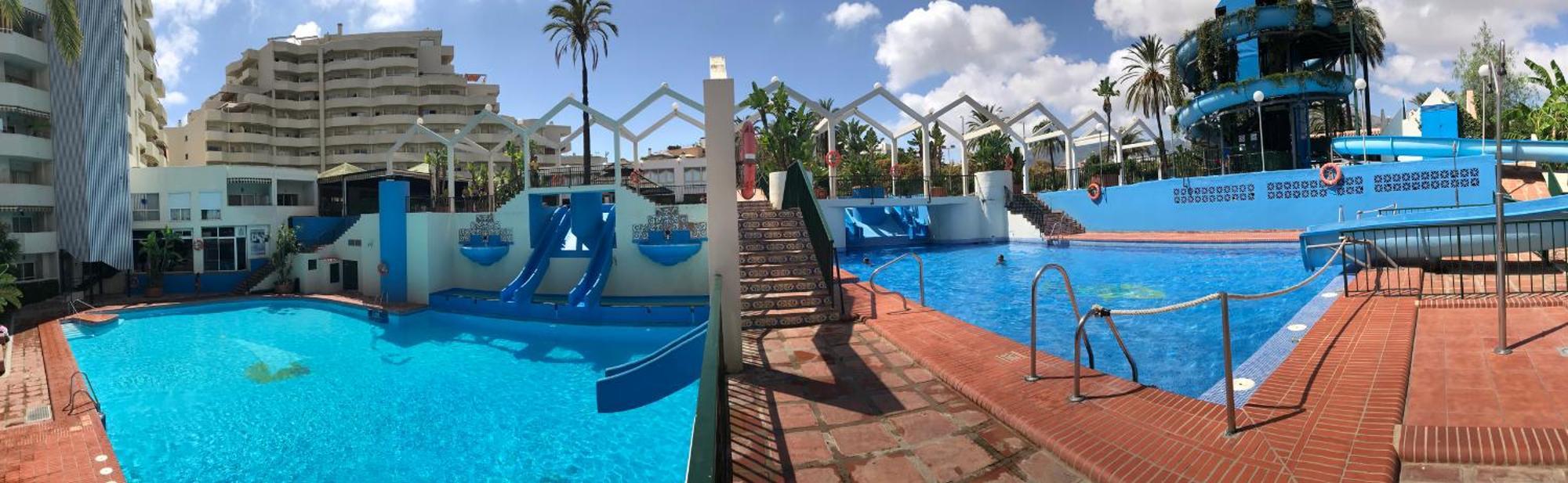 Benal Beach Suite Ii, Estudio Con Parque Acuatico Y Vistas Al Mar. 베날마데나코스타 외부 사진